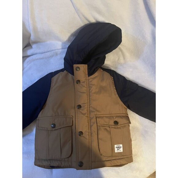 OshKosh B'Gosh Boys' 4-in-1 Jacket Coat SZ 2t  Water Repellant Wind Resistant - Picture 1 of 16